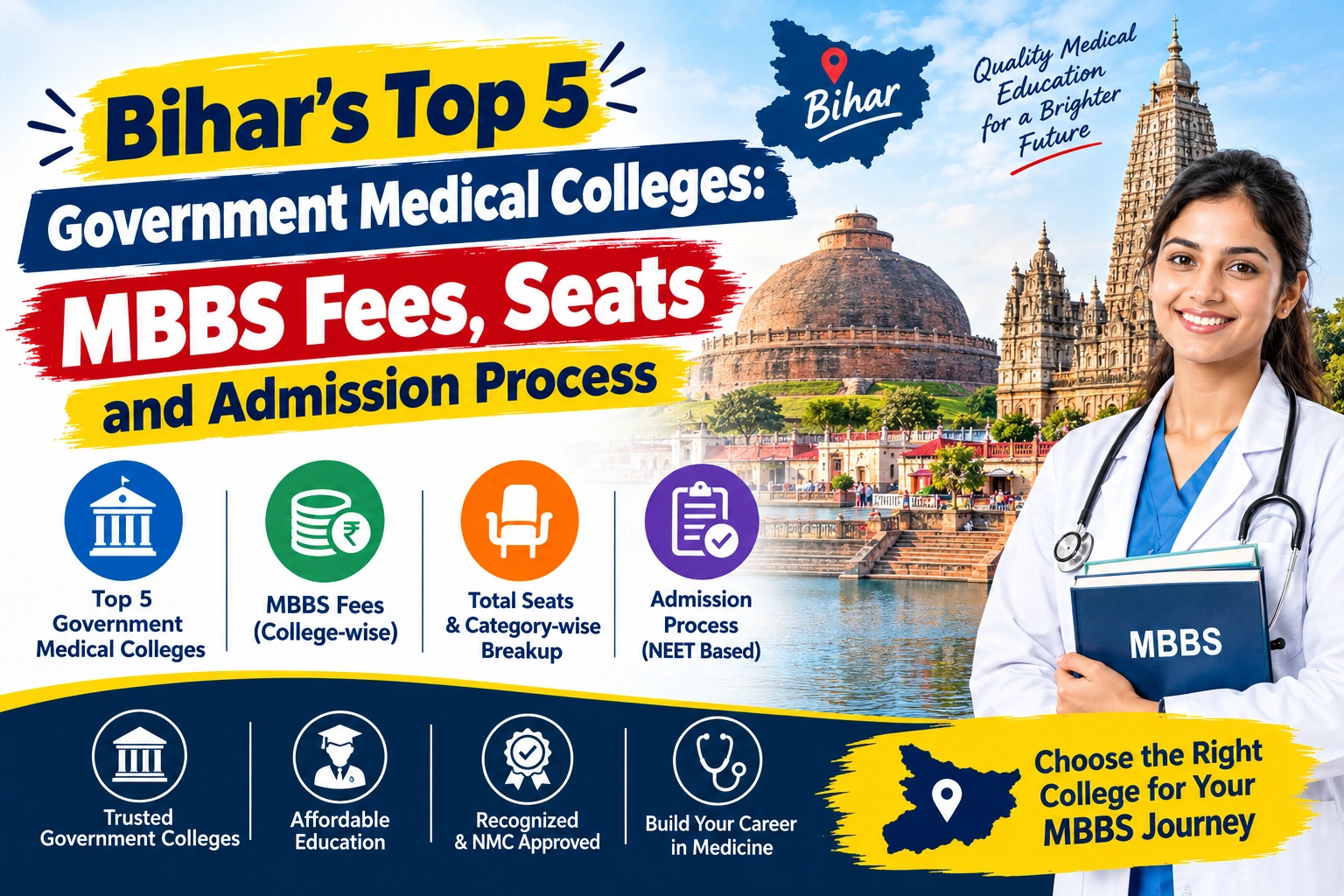 Bihar’s Top 5 Government Medical Colleges: MBBS Fees, Seats and Admission Process